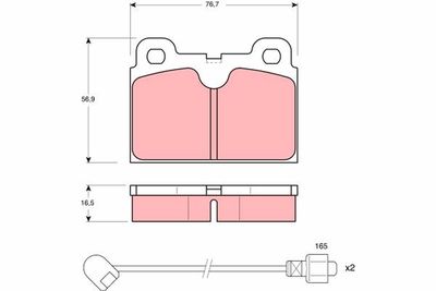 Bremžu uzliku kompl., Disku bremzes TRW GDB680