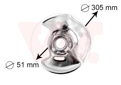 Dubļu sargs, Bremžu disks VAN WEZEL 3024371