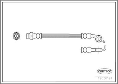 Тормозной шланг CORTECO 19036194