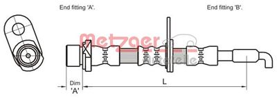 Тормозной шланг METZGER 4110029