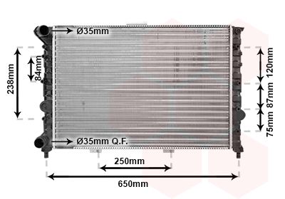 Radiators, Motora dzesēšanas sistēma VAN WEZEL 01002029