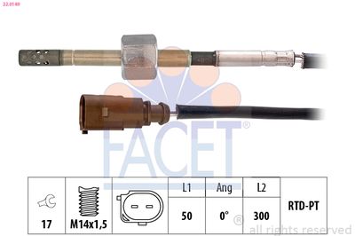 Devējs, Izplūdes gāzu temperatūra FACET 22.0149