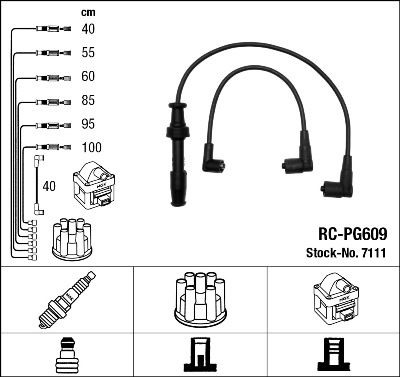 Augstsprieguma vadu komplekts NGK 7111