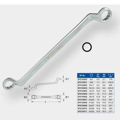 Abpusējā uzmaucamā uzgriežņu atslēga KS TOOLS BT012904