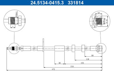 Тормозной шланг ATE 24.5134-0415.3