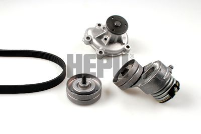 Ūdenssūknis + ķīļrievu siksnas komplekts HEPU PK03721