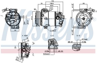Компрессор, кондиционер NISSENS 891136