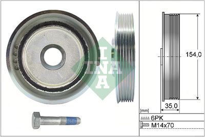 Комплект ременных шкивов, коленчатый вал Schaeffler INA 544 0112 20