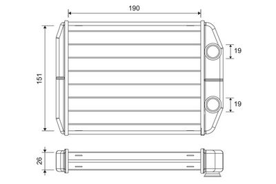 Теплообменник, отопление салона VALEO 811622