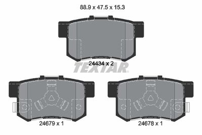Комплект тормозных колодок, дисковый тормоз TEXTAR 2443402