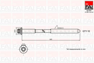 Комплект болтов головки цилидра FAI AUTOPARTS B1465