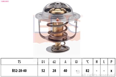 Termostats, Dzesēšanas šķidrums EPS 1.880.383S