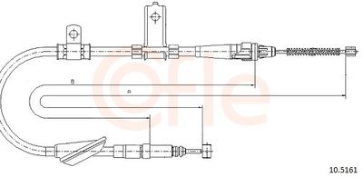 Тросик, cтояночный тормоз COFLE 92.10.5161