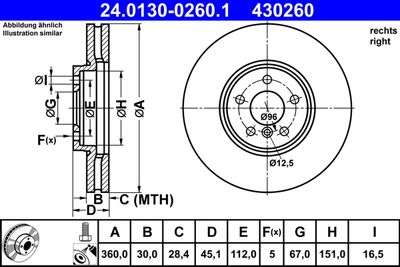 Тормозной диск ATE 24.0130-0260.1