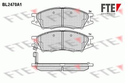 Bremžu uzliku kompl., Disku bremzes FTE 9010751