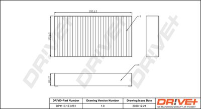 Фильтр, воздух во внутренном пространстве Dr!ve+ DP1110.12.0281