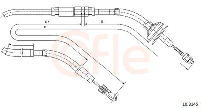 Трос, управление сцеплением COFLE 92.10.3145