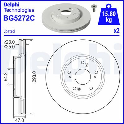 Bremžu diski DELPHI BG5272C