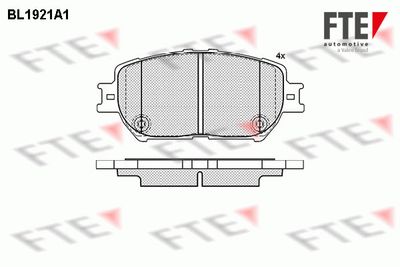 Комплект тормозных колодок, дисковый тормоз FTE 9010507