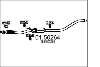 Средний глушитель выхлопных газов MTS 01.50264