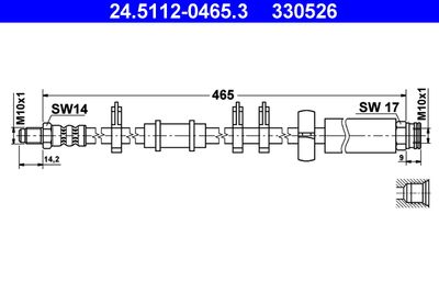 Тормозной шланг ATE 24.5112-0465.3