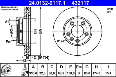Тормозной диск ATE 24.0132-0117.1