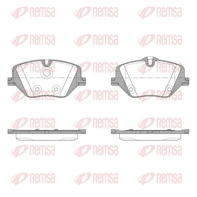 Комплект тормозных колодок, дисковый тормоз REMSA X2031.00