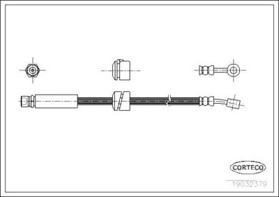 Тормозной шланг CORTECO 19032379