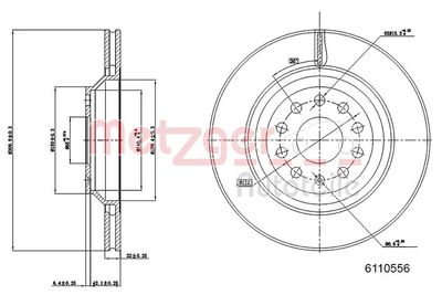 Тормозной диск METZGER 6110556
