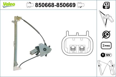 Стеклоподъемник VALEO 850668