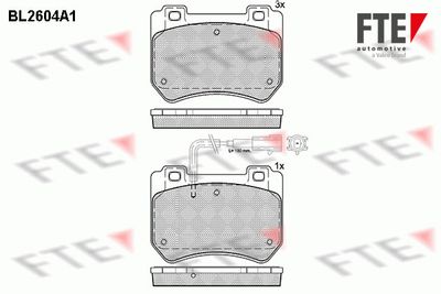 Bremžu uzliku kompl., Disku bremzes FTE BL2604A1