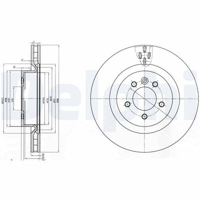 Тормозной диск DELPHI BG9007