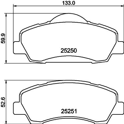Bremžu uzliku kompl., Disku bremzes HELLA PAGID 8DB 355 040-561