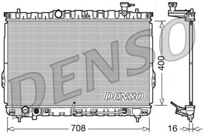 Радиатор, охлаждение двигателя DENSO DRM41002