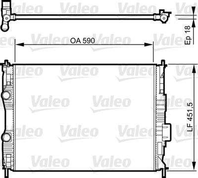 Радиатор, охлаждение двигателя VALEO 735281