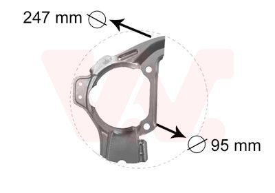VAN WEZEL 1754372 Dubļu sargs, Bremžu