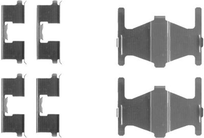 Комплектующие, колодки дискового тормоза HELLA 8DZ 355 202-581