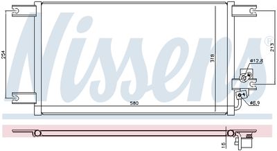 Конденсатор, кондиционер NISSENS 941085