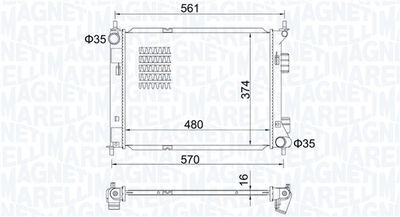 Radiators, Motora dzesēšanas sistēma MAGNETI MARELLI 350213204500