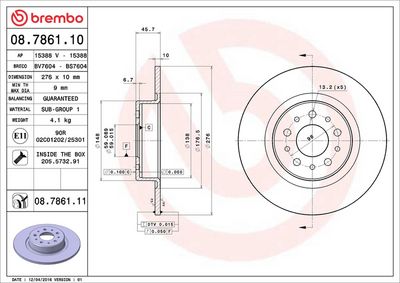 Bremžu diski BREMBO 08.7861.11