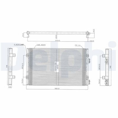 Конденсатор, кондиционер DELPHI TSP0225486