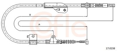 Тросик, cтояночный тормоз COFLE 17.0238