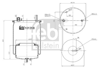 Pneimoatsperes spilvens, Pneimopiekare FEBI BILSTEIN 101358