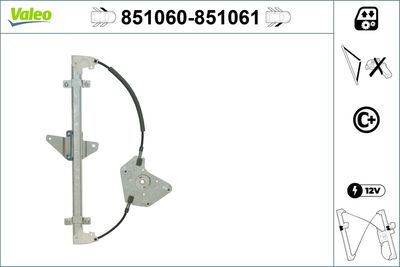 Стеклоподъемник VALEO 851060