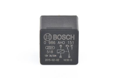 Relejs, Darba strāva BOSCH 0 986 AH0 151
