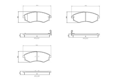 Bremžu uzliku kompl., Disku bremzes BREMBO P 30 097