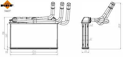 Теплообменник, отопление салона NRF 54437
