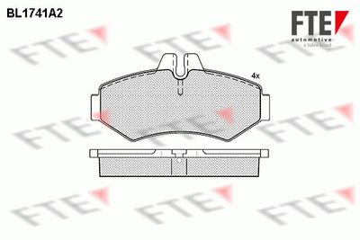 Bremžu uzliku kompl., Disku bremzes FTE 9010325