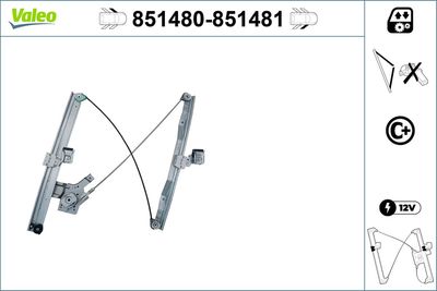 Стеклоподъемник VALEO 851480