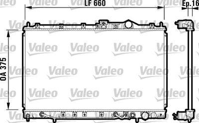 Радиатор, охлаждение двигателя VALEO 731648